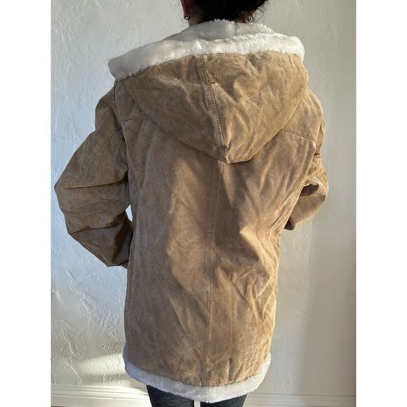 Adler Leather Suede Beige Coat - Picture 8 of 8